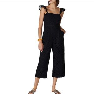 NWT JCrew Eyelet Ruffle Cropped Jumpsuit sz 8